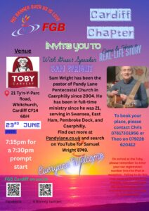 Cardiff Dinner Meeting with after-dinner speaker Sam Wright