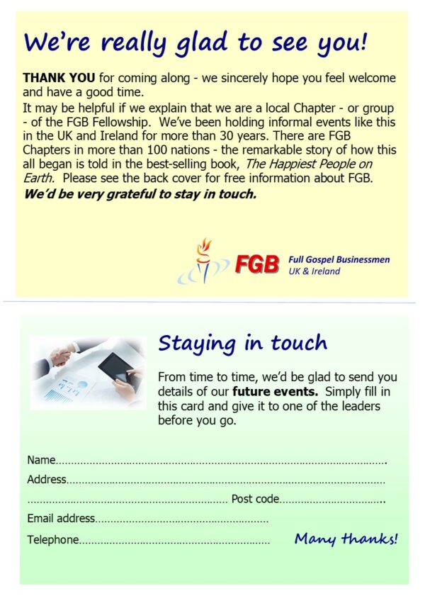 FGB Welcome Cards (PACK OF 10) - Image 3